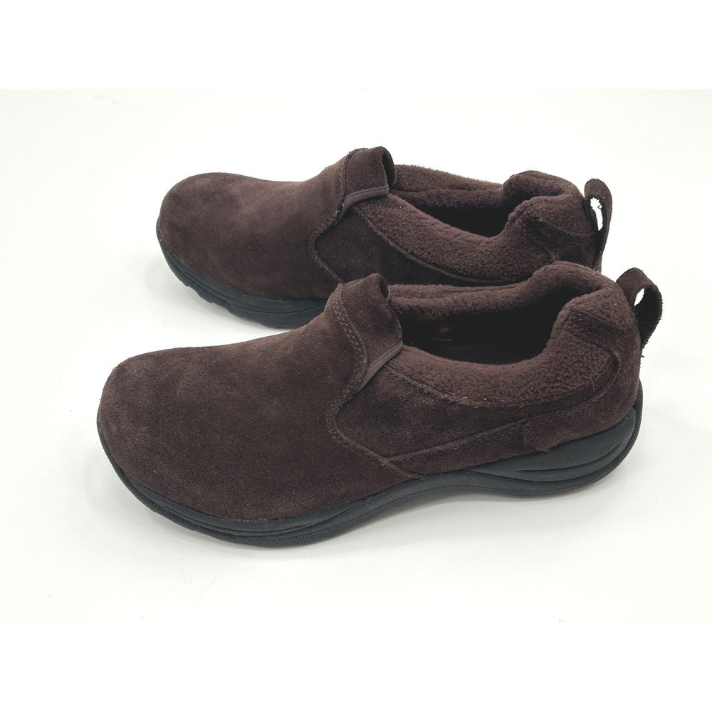 L.L Bean PrimaLoft Suede Slip On Shoes Brown Cozy Outdoor Womens 8.5 - Picture 3 of 10